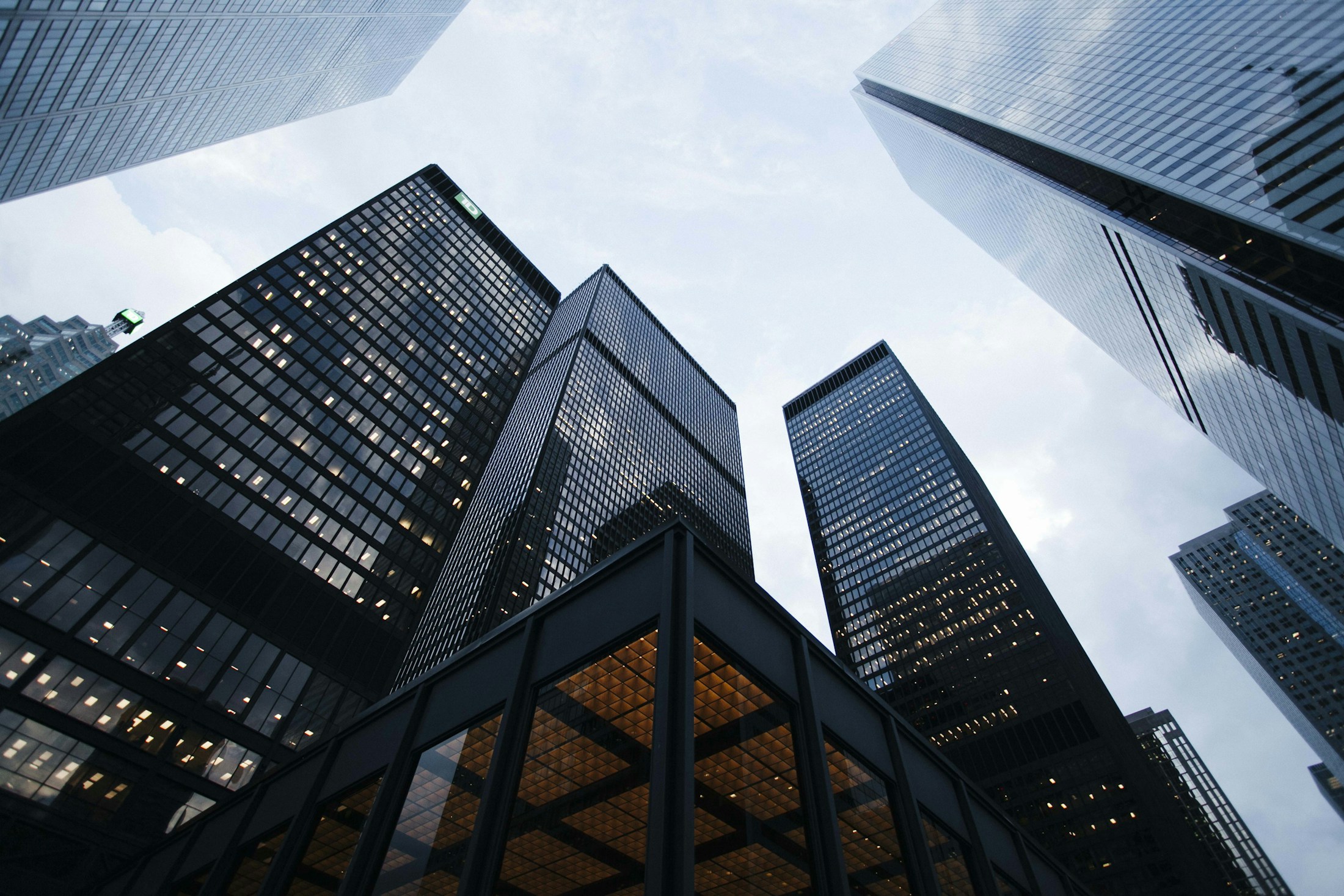 Skyscrapers in a business district